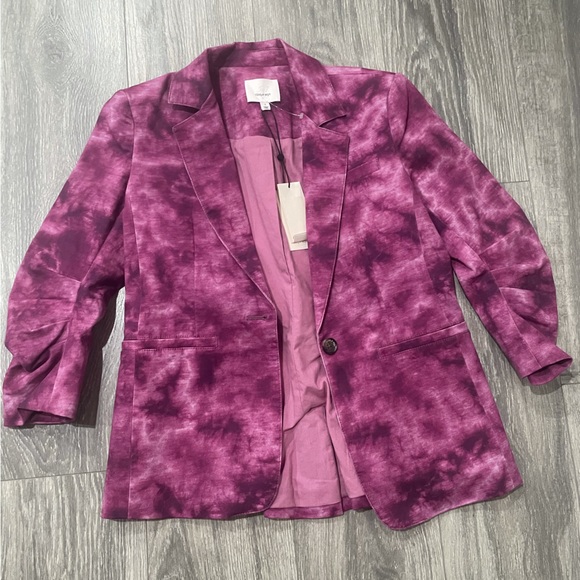 Cinq à Sept Purple Tie-Dye Print Blazer w/ Tags size 2 colour purple - Picture 6 of 8
